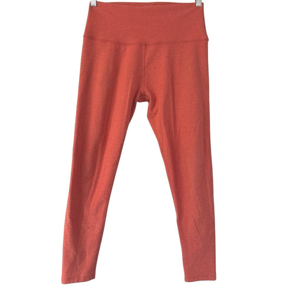 Beyond Yoga Spacedye Caught in the Midi High Waist Leggings Size L Coral Heather